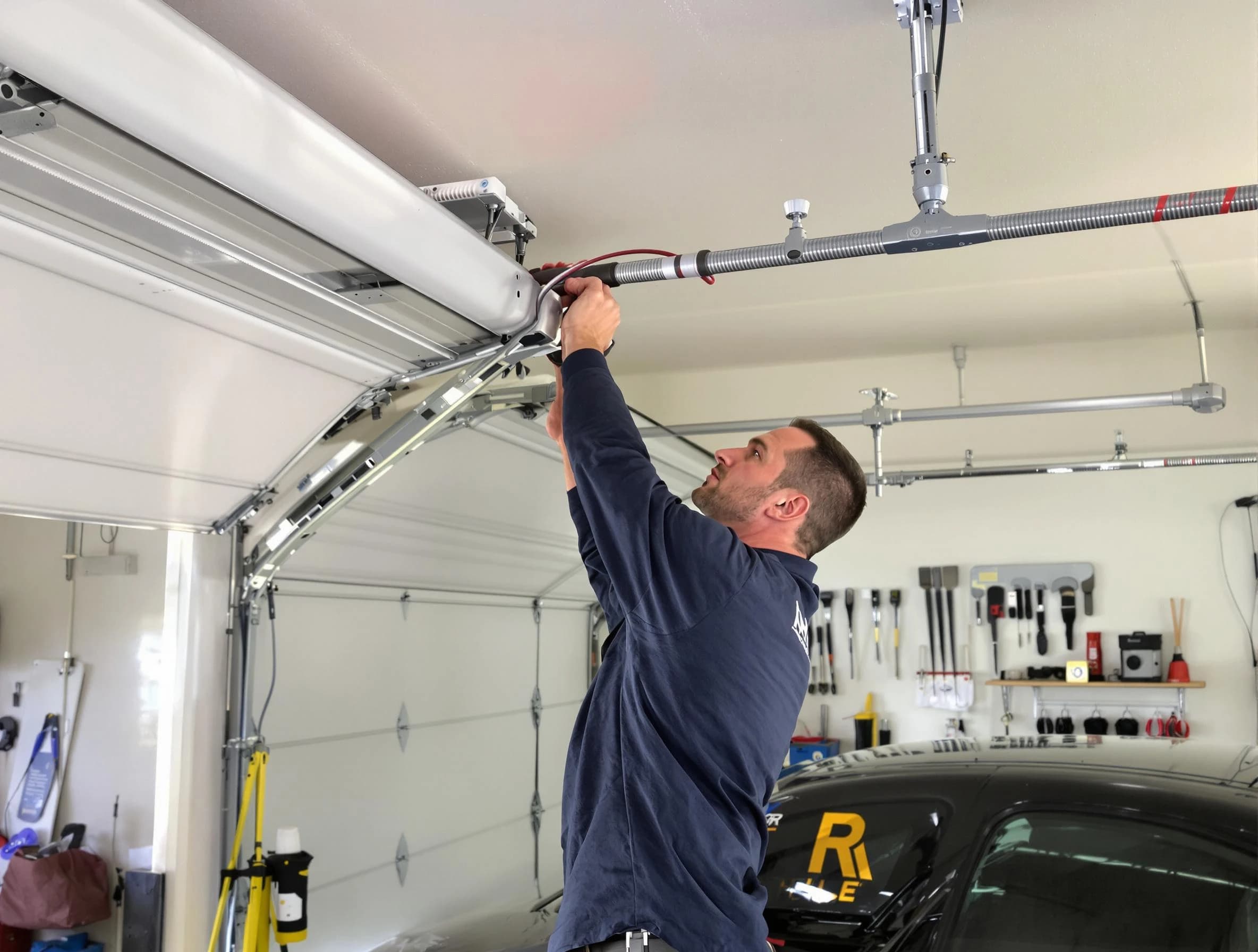 Lovejoy Garage Door Repair technician performing garage door cable repair in Lovejoy
