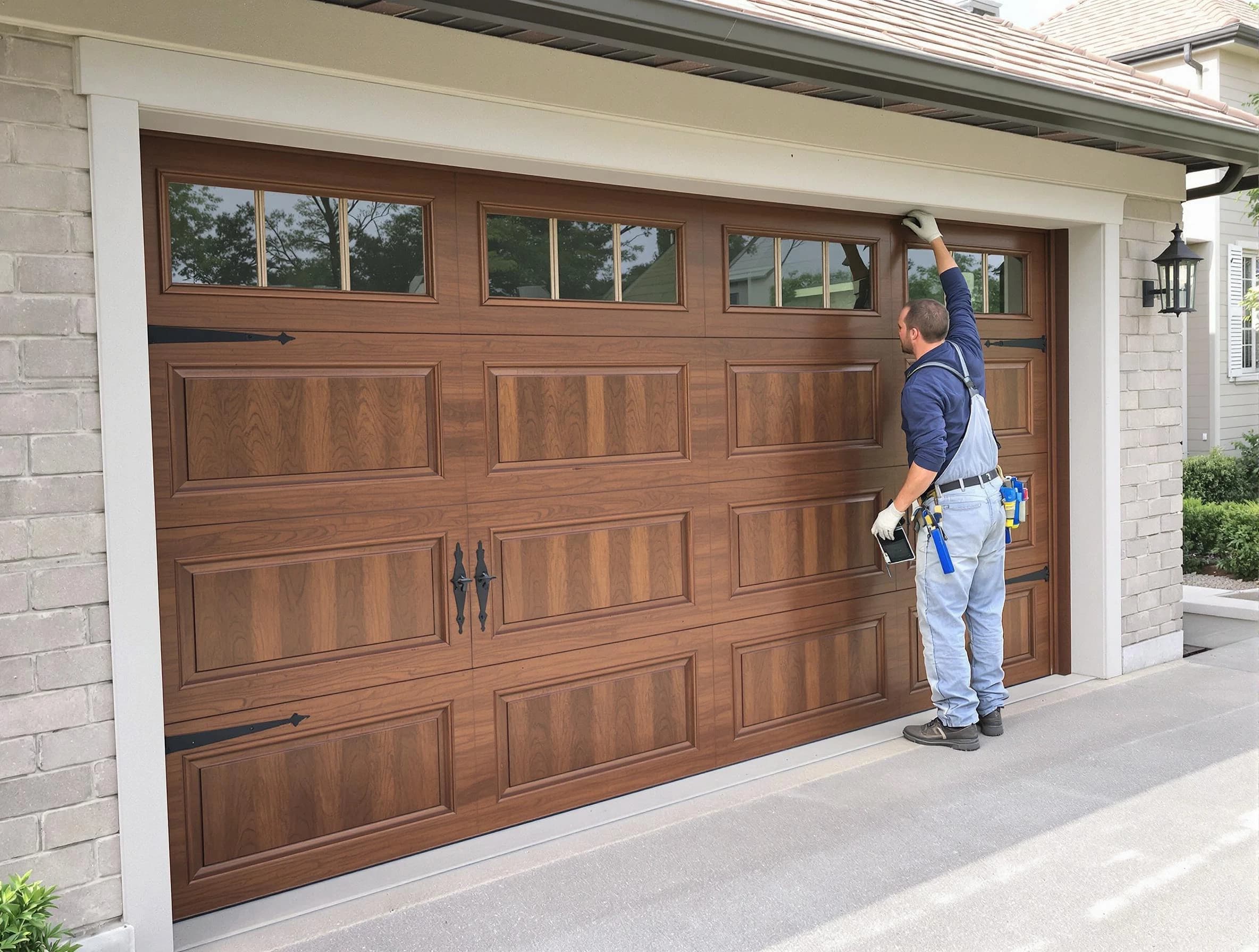 Custom garage door showcase by Lovejoy Garage Door Repair in Lovejoy