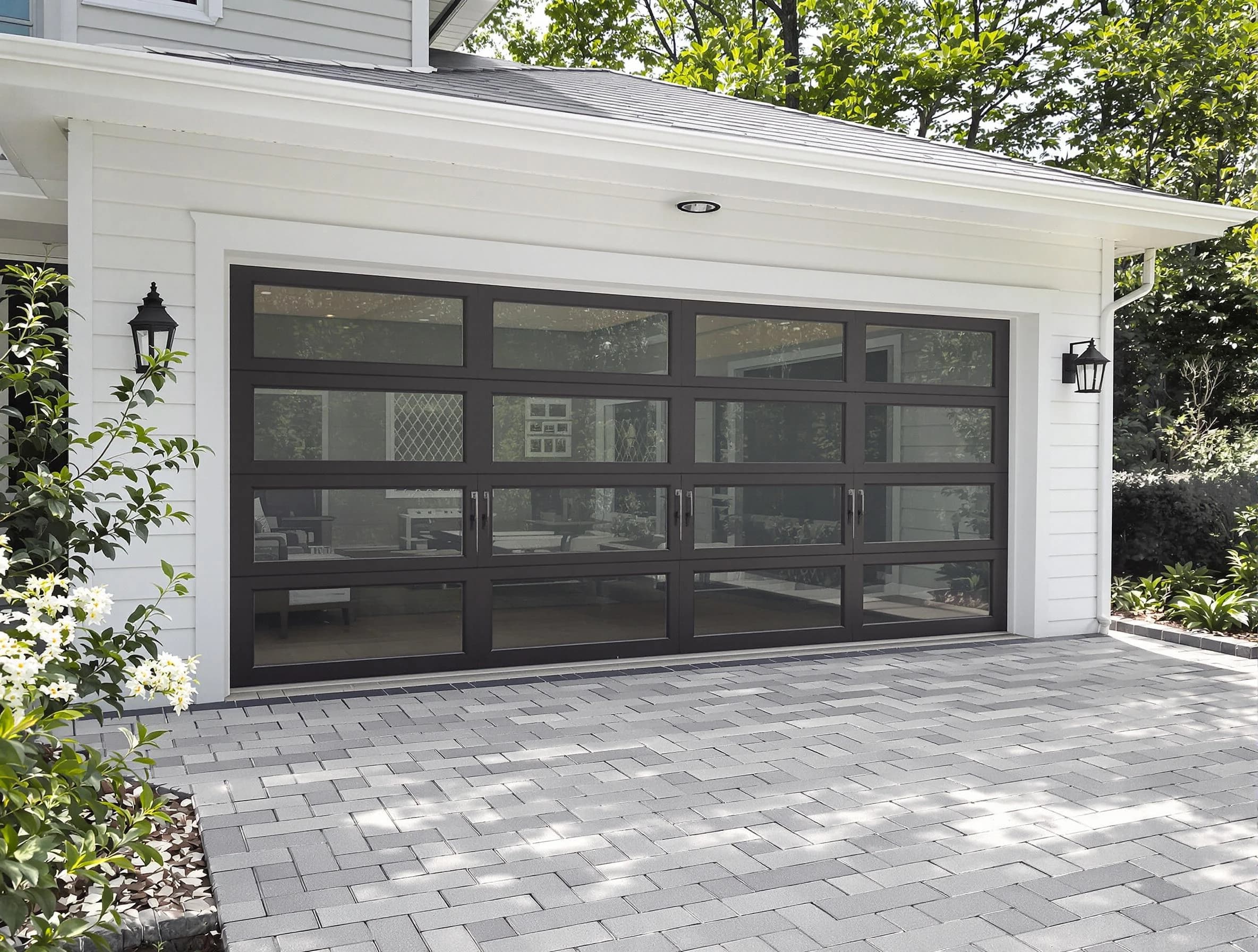 Lovejoy Garage Door Repair design specialist presenting custom garage door options to Lovejoy homeowner