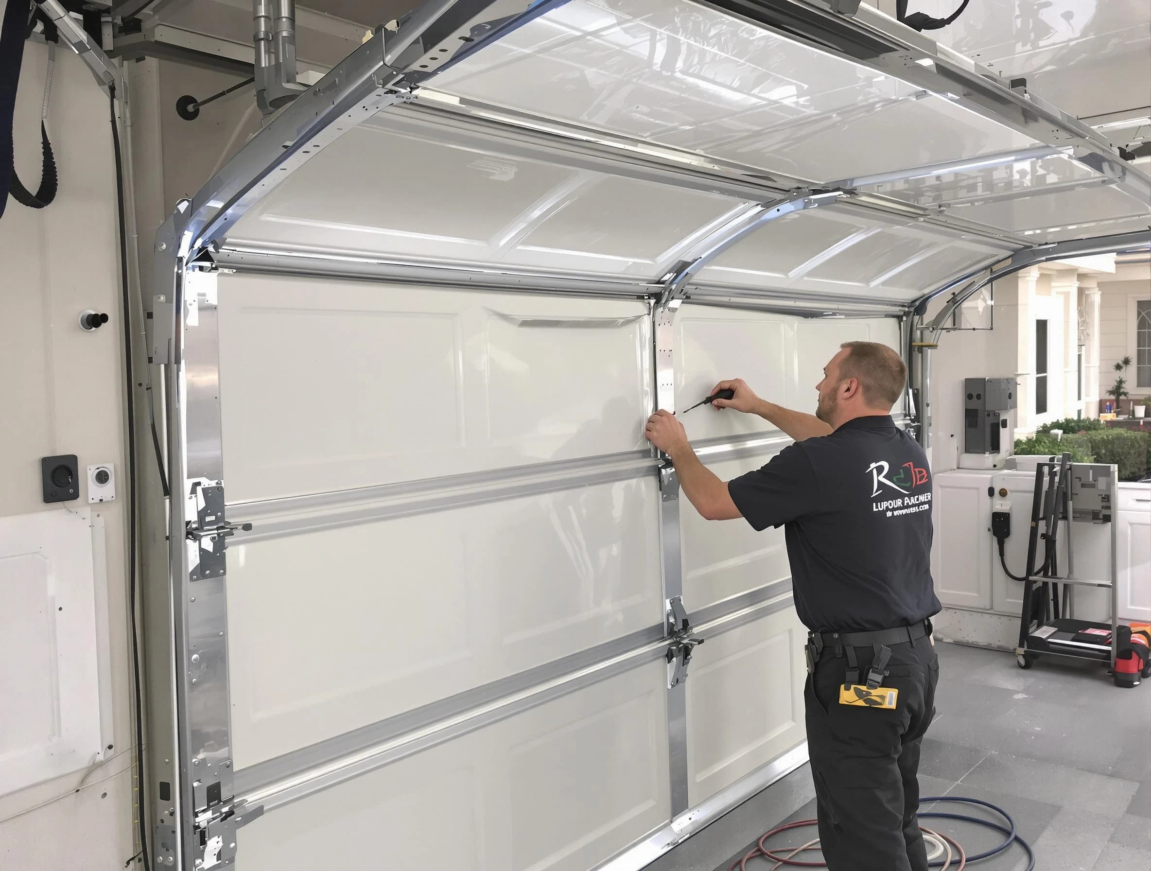 Lovejoy Garage Door Repair professional performing panel repair in Lovejoy