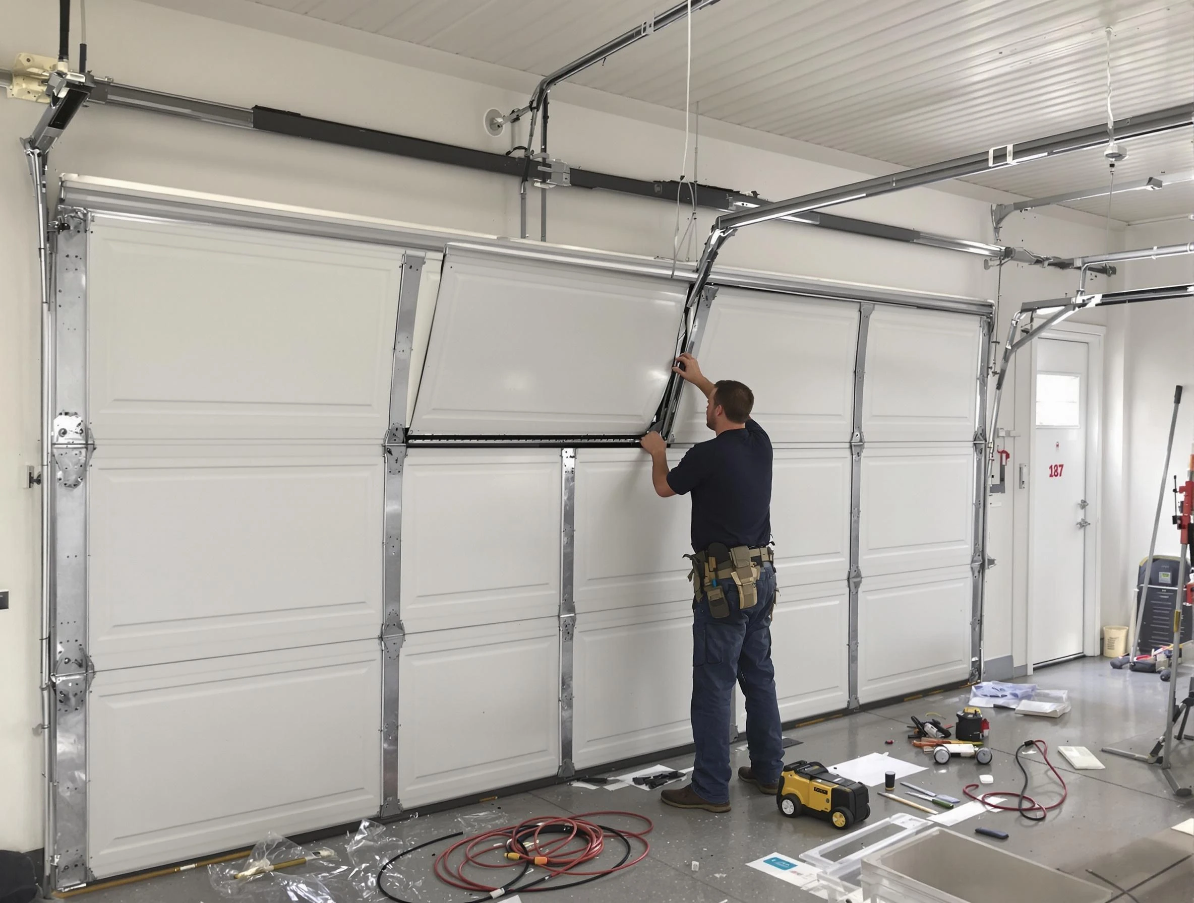 Garage Door Section Replacement in Lovejoy