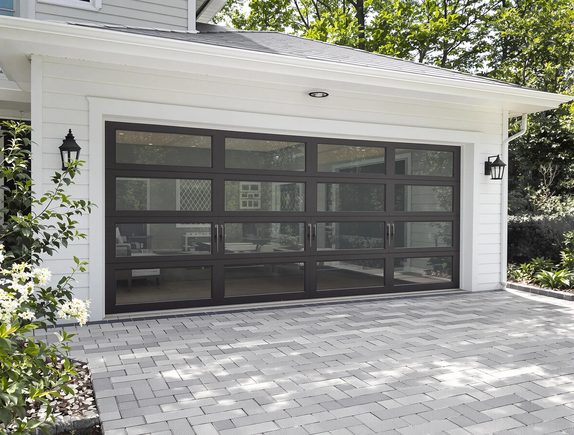 Lovejoy Garage Door Repair design specialist presenting custom garage door options to Lovejoy homeowner