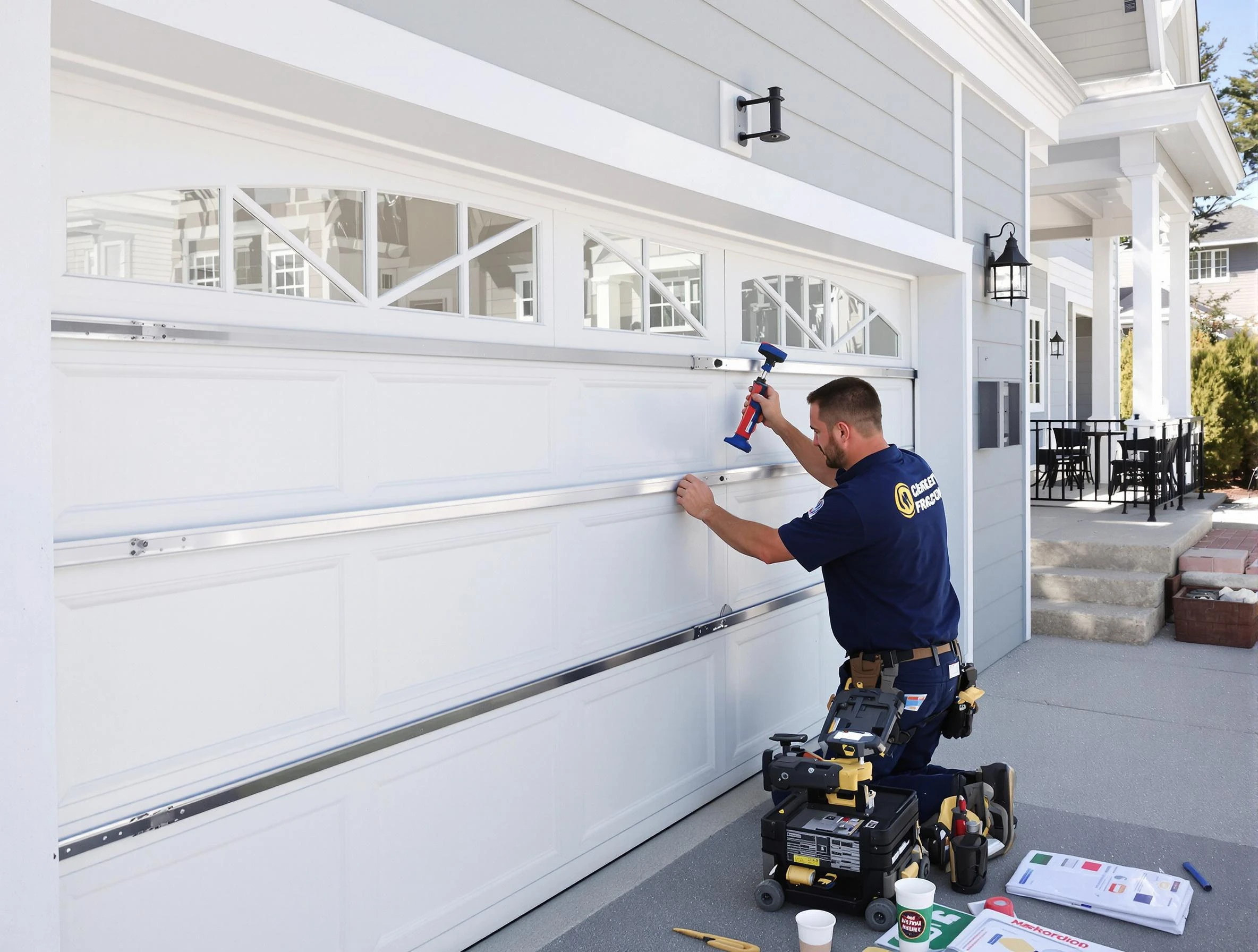 Professional garage door installation by Lovejoy Garage Door Repair in Lovejoy